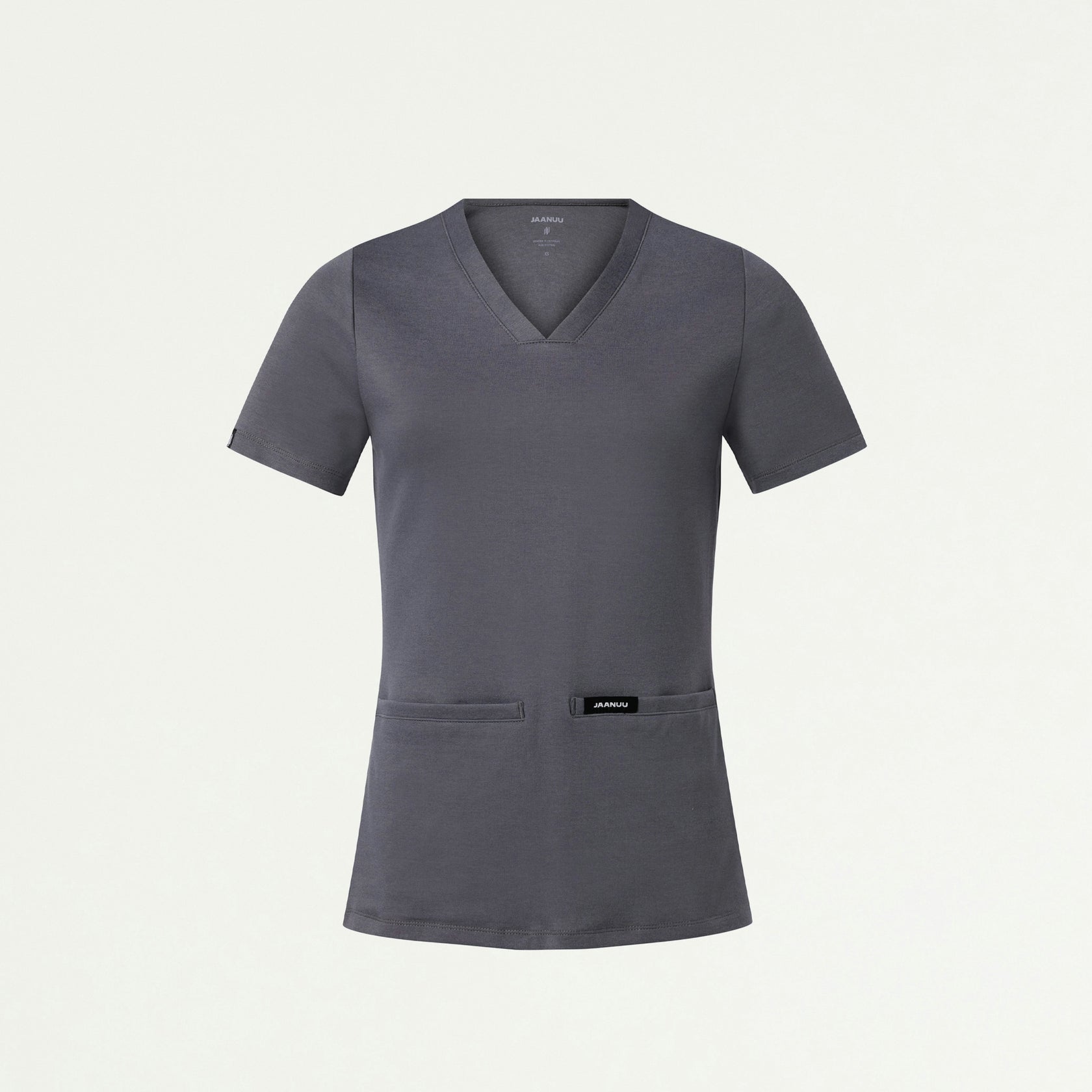 Cesi Slim ULTRAsoft Scrub Top - Heather Gray - WOMEN'S TOPS - Jaanuu