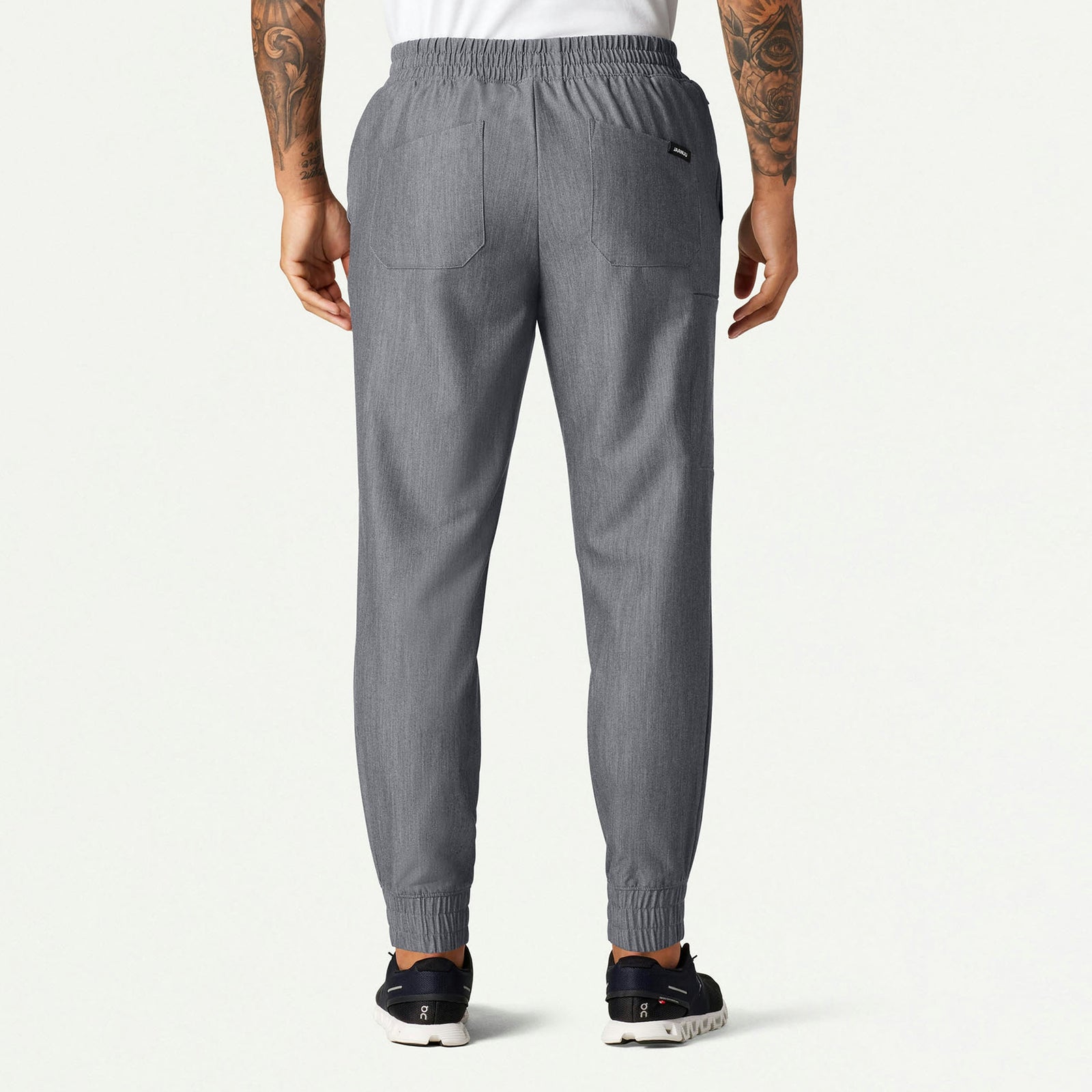 Cobot 8-Pocket Scrub Jogger - Heather Gray - MEN'S PANTS - Jaanuu