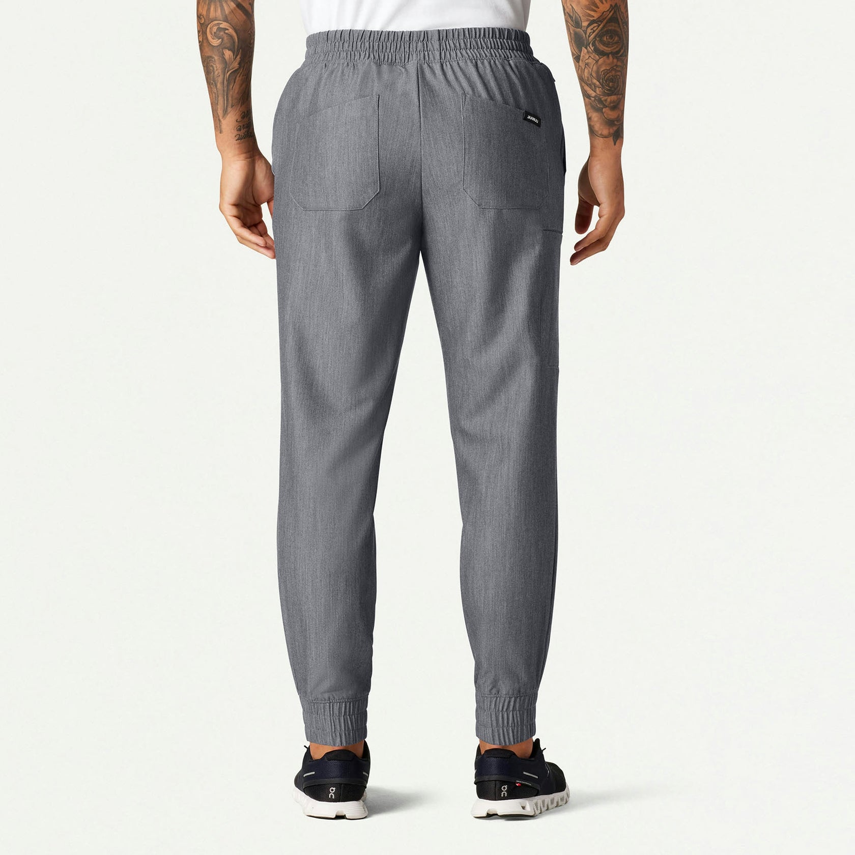 Cobot 8-Pocket Scrub Jogger - Heather Gray - MEN'S PANTS - Jaanuu