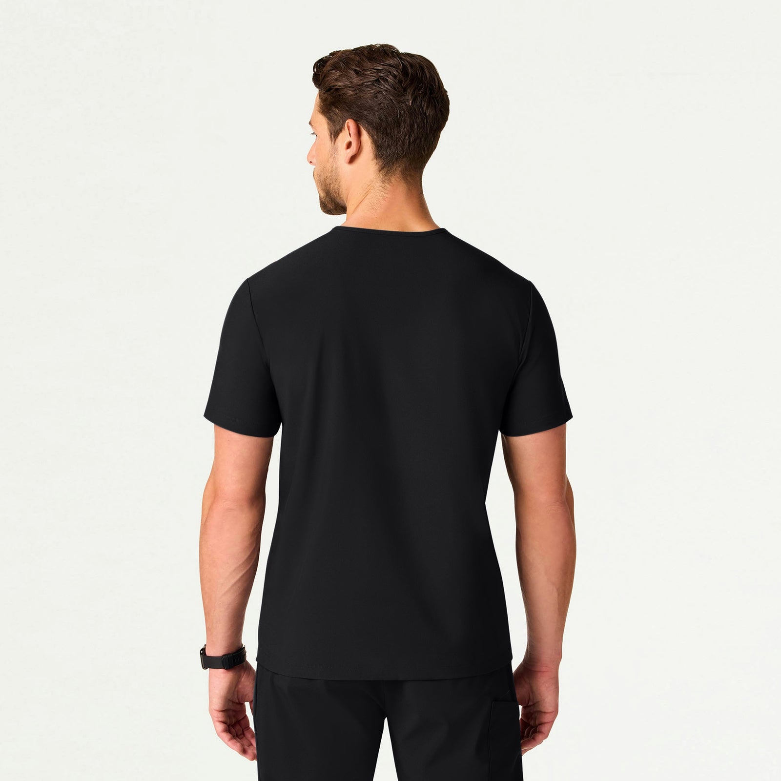 Bron ULTRAlite™ 3-Pocket Scrub Top - Black - MEN'S TOPS - Jaanuu