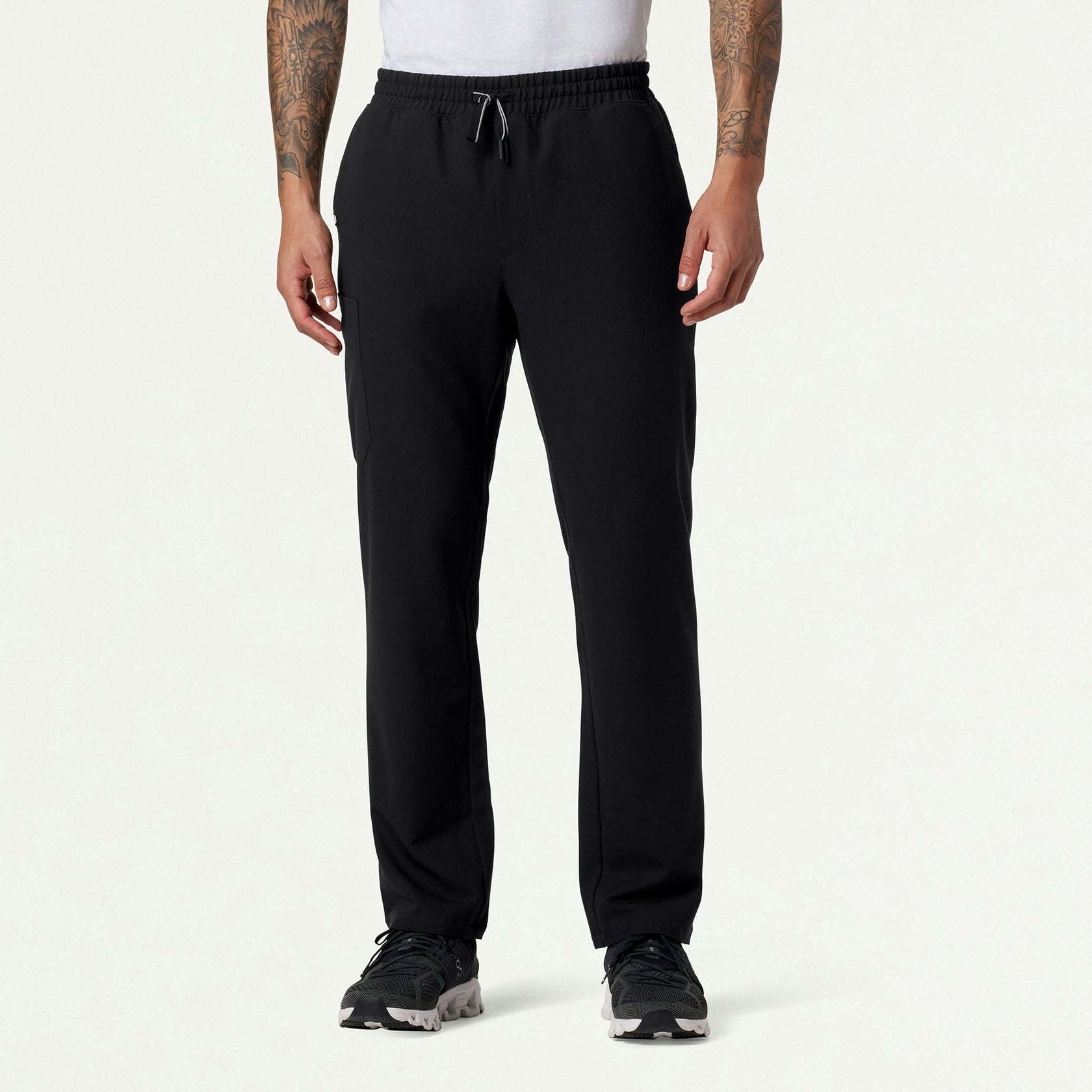 Rhodes Everyday Straight-Leg Scrub Pant - Black - MEN'S PANTS - Jaanuu