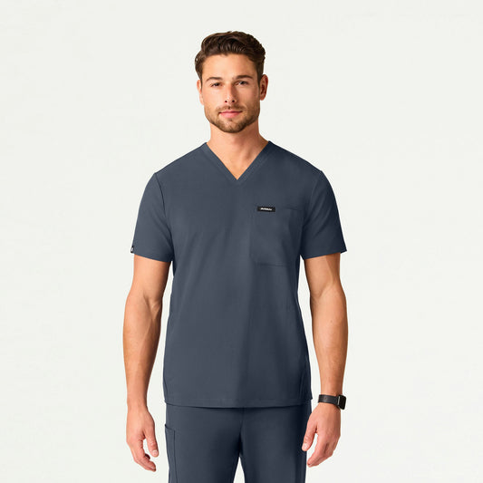 Bron ULTRAlite™ 3-Pocket Scrub Top - Carbon Gray - MEN'S TOPS - Jaanuu