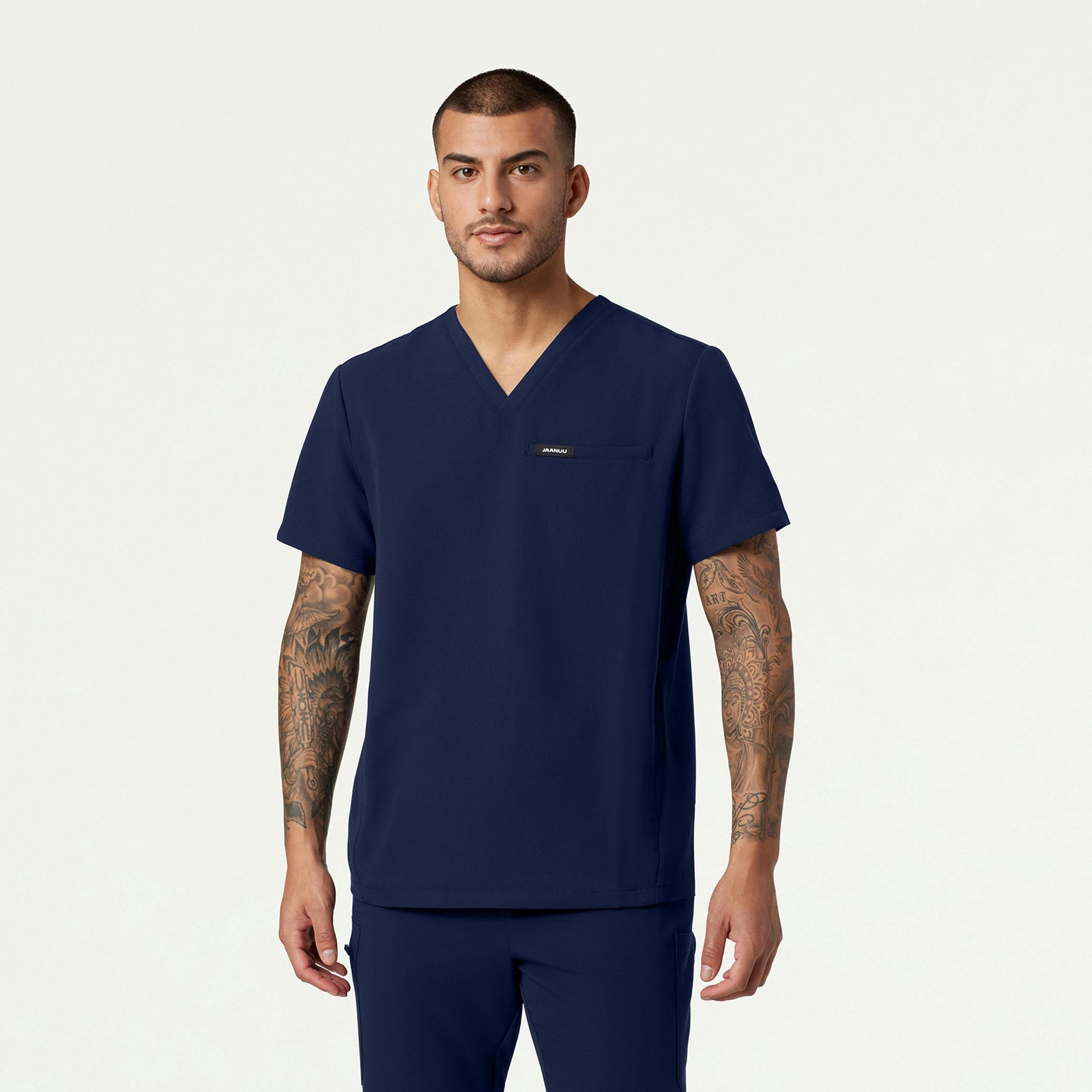 Platt 3-Pocket Scrub Top - Midnight Navy - MEN'S TOPS - Jaanuu