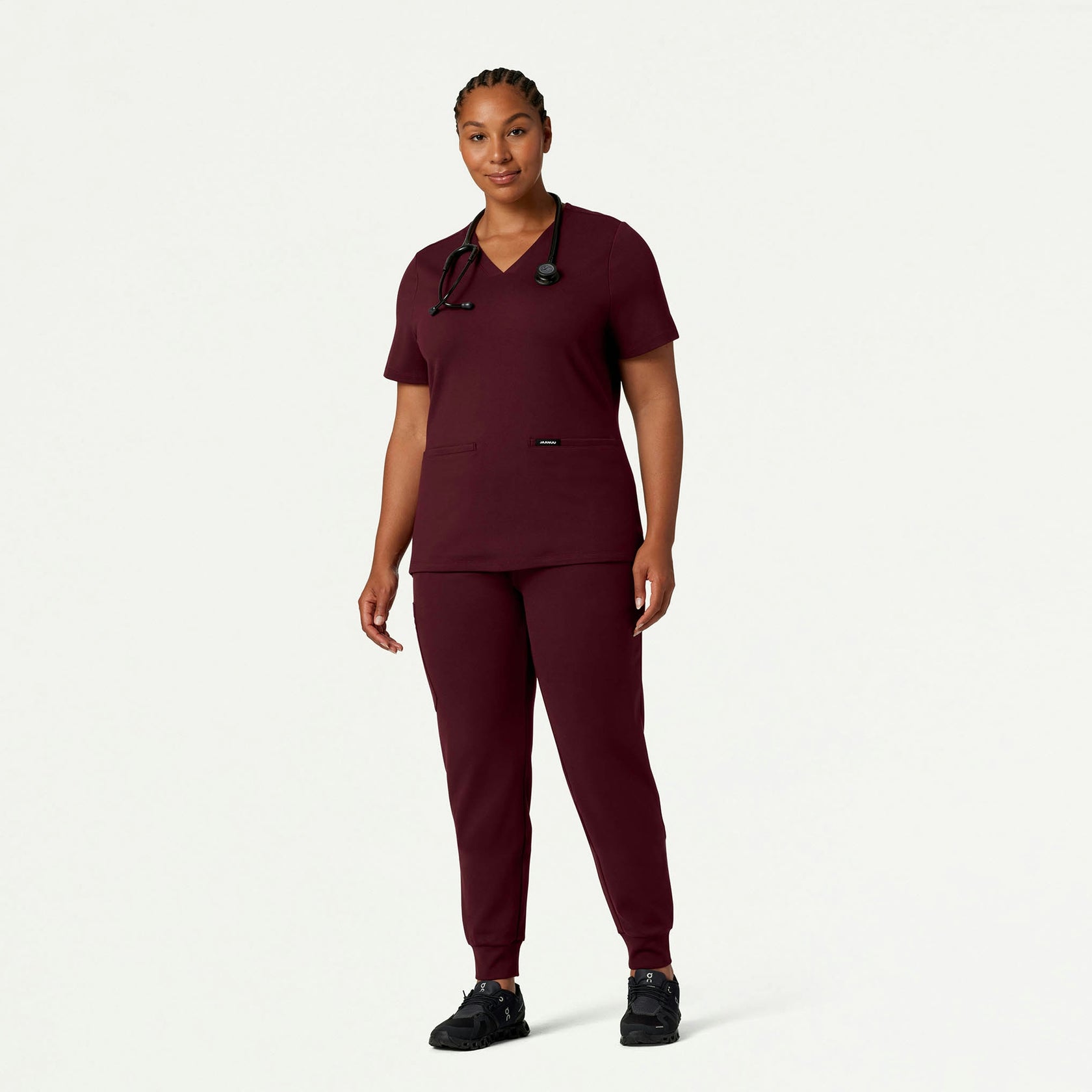 Rubi Slim ULTRAsoft Scrub Jogger - Burgundy - WOMEN'S PANTS - Jaanuu