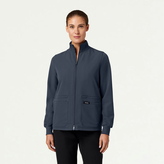 Ceri Essential 6-Pocket Scrub Jacket - Carbon Gray - WOMEN'S JACKETS - Jaanuu