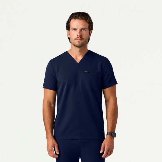 Holmes Slim Everyday 1-Pocket Scrub Top - Midnight Navy - MEN'S TOPS - Jaanuu